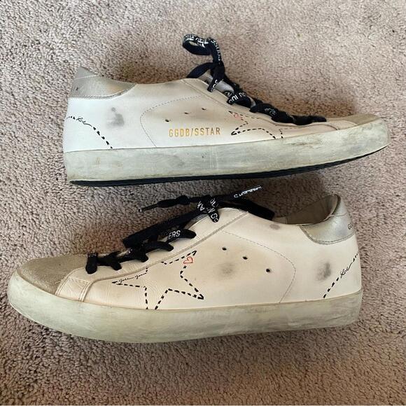 Golden Goose Superstar Sneakers White Black Authentic 38 - Picture 8 of 8
